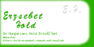 erzsebet hold business card